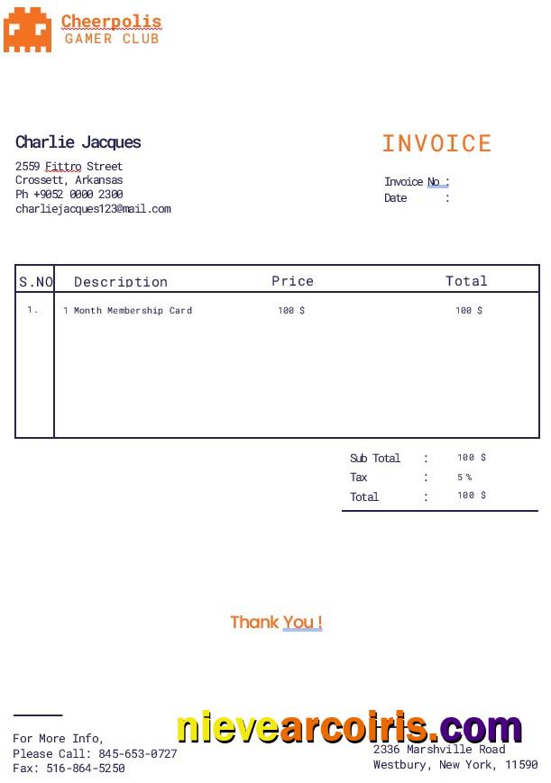 Premium Gaming Company Invoice Template