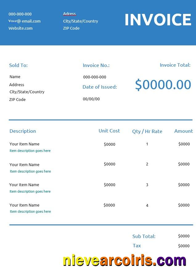 Premium Generic Commercial Invoice Template