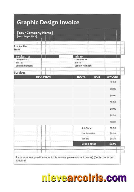 Editable Graphic Design Invoice Template