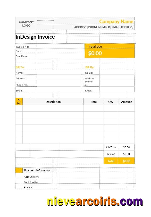 Realistic Indesign Invoice Template