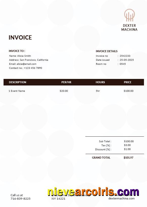 Realistic Music Band Invoice Template