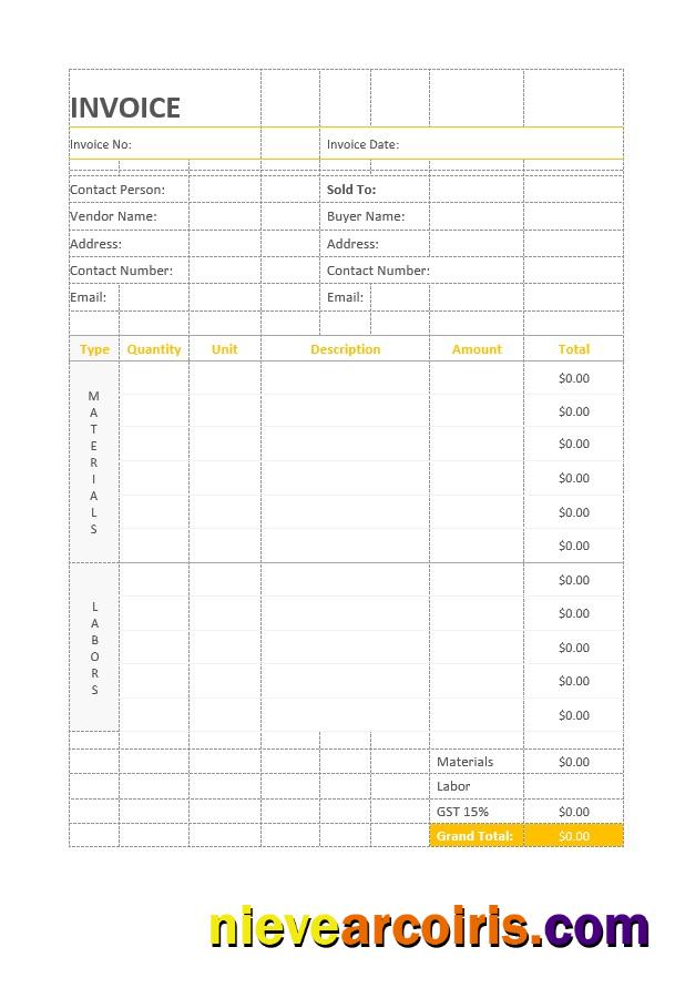 Professional Painting Invoice Template