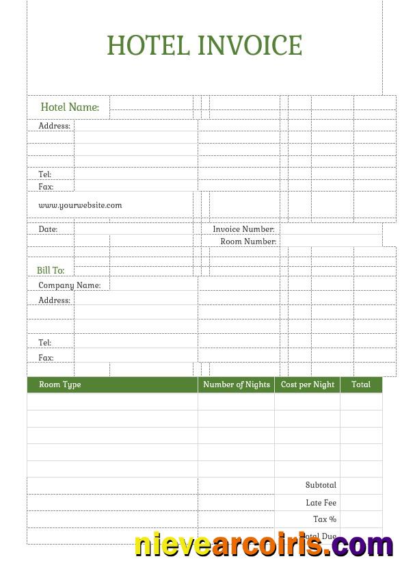 Premium Sample Hotel Invoice Template