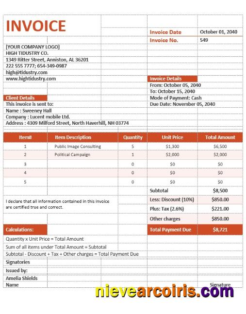 Editable Simple Advertising Agency Invoice Template