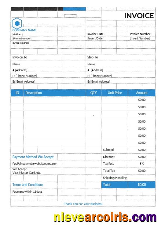 Realistic Simple Estimate Invoice Template