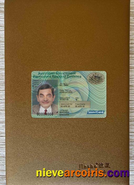 Australia Permanent Residence Card Photolook FRONT Photolook