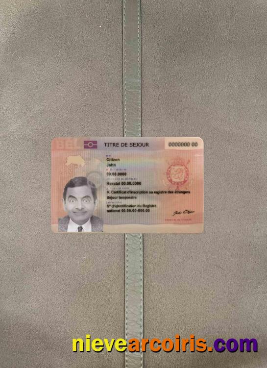 Belgium Permanent Residence Card Photolook FRONT Photolook