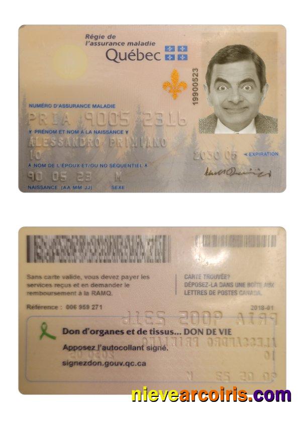 Canada Quebec Health Insurance Card Photolook