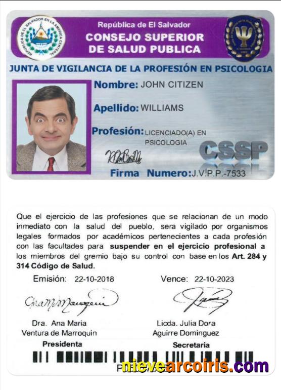 EL SALVADOR Public Health Council (consejo Superior De Salud Pública) Photolook