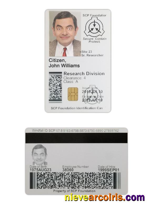 USA SCP ID Card Preview