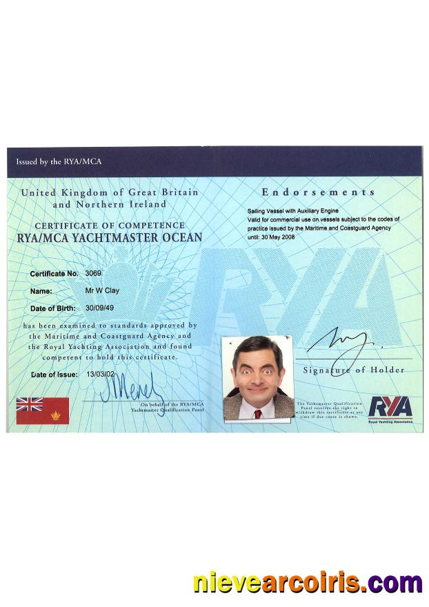 United Kingdom Certificate Of Competence Preview