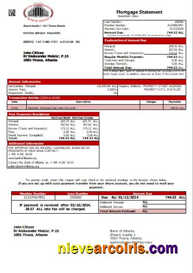 Andorra Andbank Bank Mortgage Statement Scr Photolook