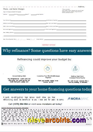 Andorra MoraBank Bank Mortgage Statement, 3 Pages, 3 Scr Sample