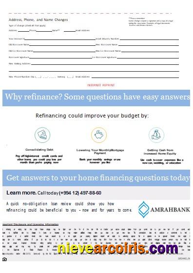 Azerbaijan Amrahbank Bank Mortgage Statement, 3 Pages, 3 Scr Sample