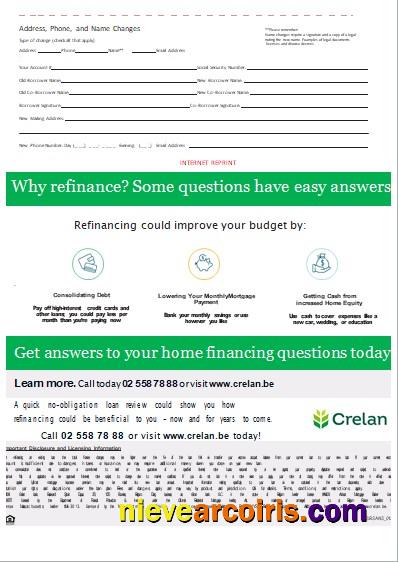 Belgium Crelan Bank Mortgage Statement, 3 Pages, 3 Scr Preview