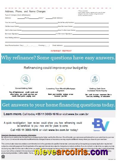 Brazil Banco Votorantim Bank Mortgage Statement, 3 Pages, 3 Scr Template