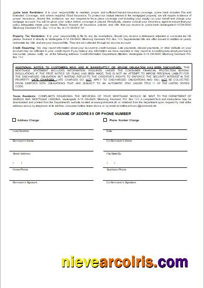 Denmark Jyske Bank Mortgage Statement, 3 Pages, 3 Scr Photolook