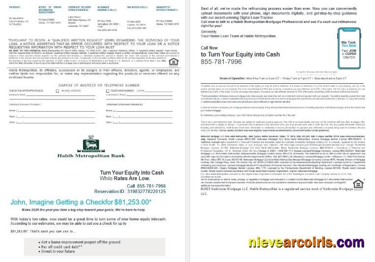 Pakistan Habib Metropolitan Mortgage Loan Statement In Word And PDF Formats , 4 Pages 3 4 Photolook
