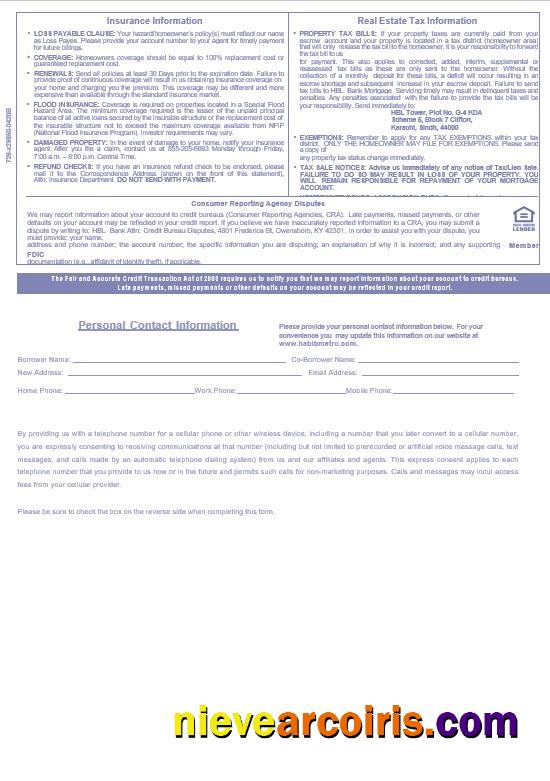 Pakistan Habib Mortgage Statement In Word And PDF Formats, 3 Pages 3 Preview