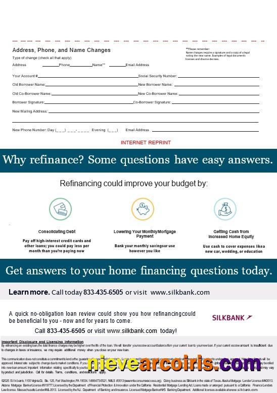 Pakistan Silkbank Mortgage Statement In Word And PDF Formats, 3 Pages 3 Sample