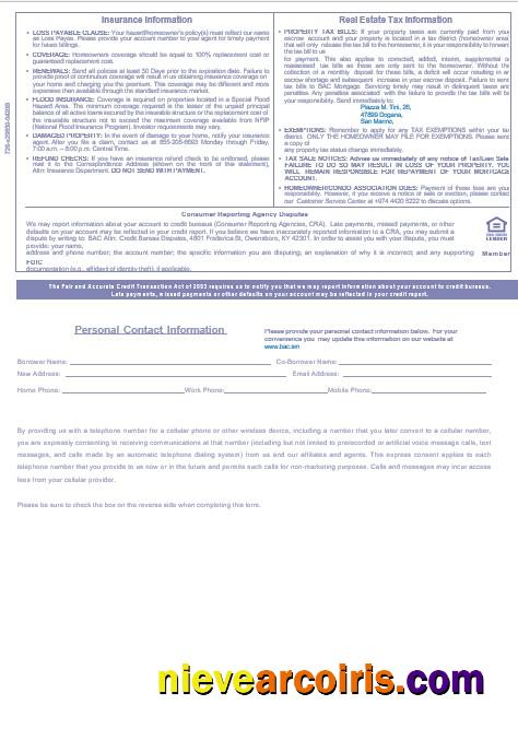 San Marino Banca Agricole Commerciale Mortgage Statement In Word And PDF Formats 3 Sample