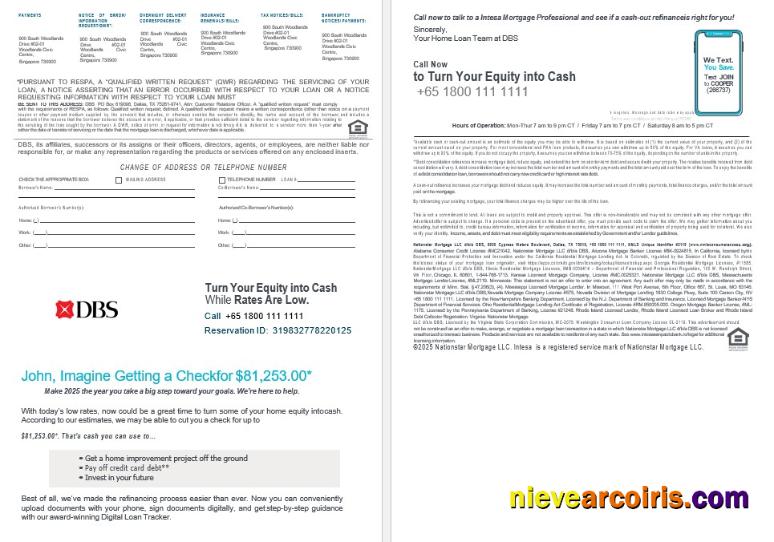 Singapore DBS Bank Bank Mortgage Statement In Word And PDF Formats 3 4 Sample