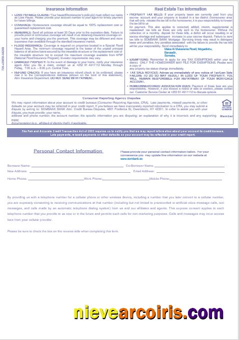 Somali Sombank Mortgage Statement In Word And PDF Formats 3 Sample