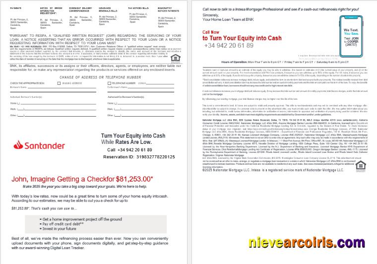 Spain Santander Bank Mortgage Statement In Word And PDF Formats 3 4 Preview