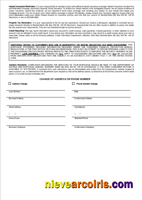 Swedish Nordnet AB Bank Mortgage Statement In Word And PDF Formats 3 Sample