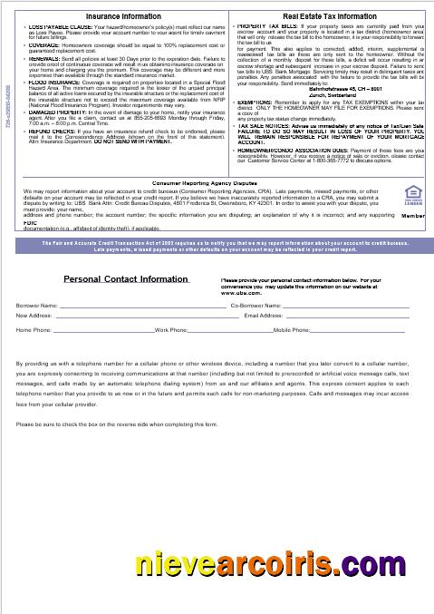 Swiss UBS Bank Mortgage Statement In Word And PDF Formats, 3 Pages 3 Photolook