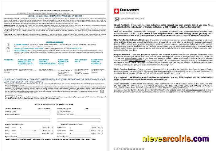 Switzerland Dukascopy Bank Mortgage Loan Statement In Word And PDF Formats , 8 Pages 3 4 Preview