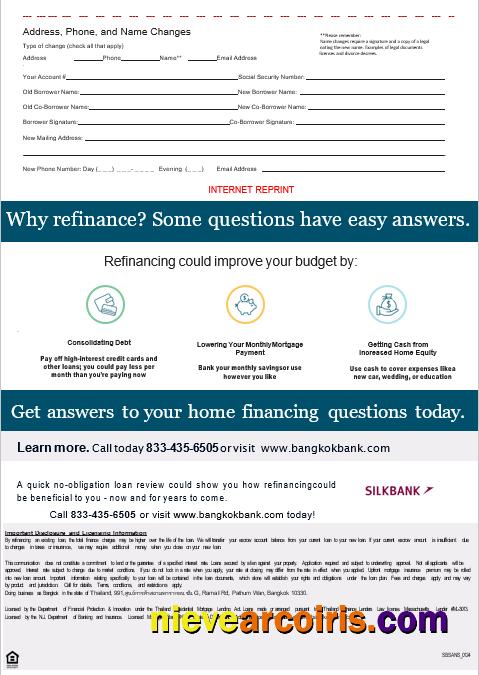 Thailand Bangkok Bank Mortgage Statement In Word And PDF Formats, 3 Pages 3 Sample