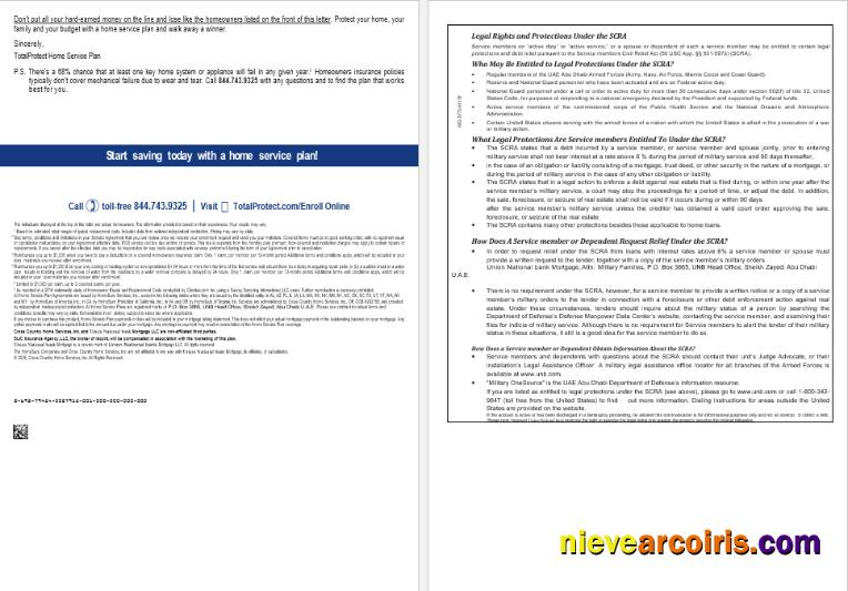 UAE Abu Dhabi Union National Bank Mortgage Loan Statement In Word And PDF Formats , 8 Pages 7 8 Sample