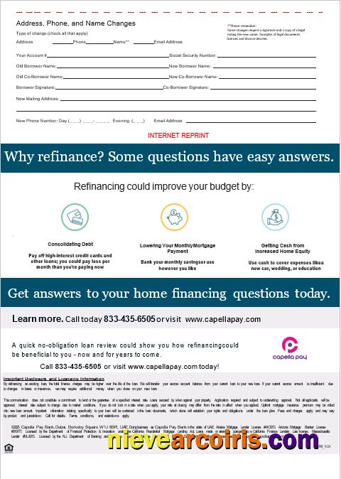 UAE Capella Pay Bank Mortgage Statement In Word And PDF Formats, 3 Pages 3 Photolook