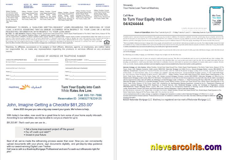 UAE Mashreq Mortgage Loan Statement In Word And PDF Formats , 4 Pages 3 4 Photolook