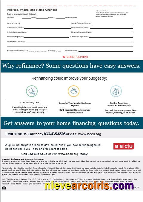 USA BECU Bank Mortgage Statement In Word And PDF Formats, 3 Pages 3 Template