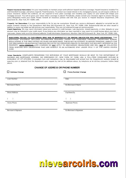 USA Bank Of New York Mellon Bank Mortgage Statement In Word And PDF Formats 3 Photolook