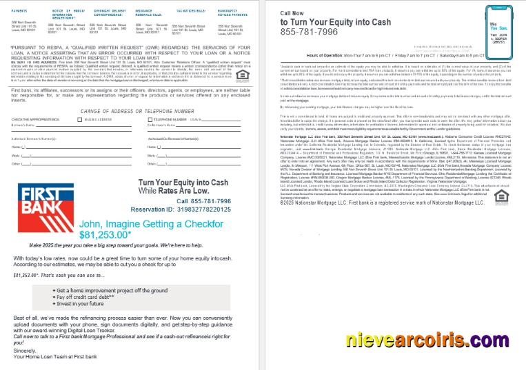 USA Bay First Bank Mortgage Loan Statement In Word And PDF Formats , 4 Pages 3 4 Preview