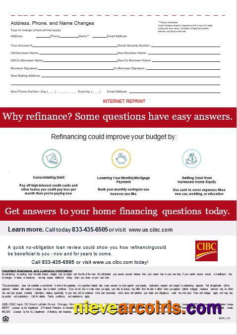 USA CIBC Bank Mortgage Statement In Word And PDF Formats, 3 Pages 3 Photolook