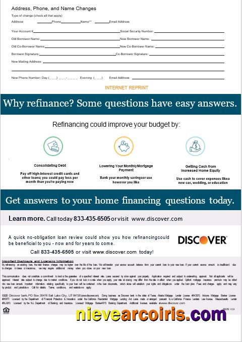 USA Discover Bank Mortgage Statement In Word And PDF Formats, 3 Pages 3 Photolook