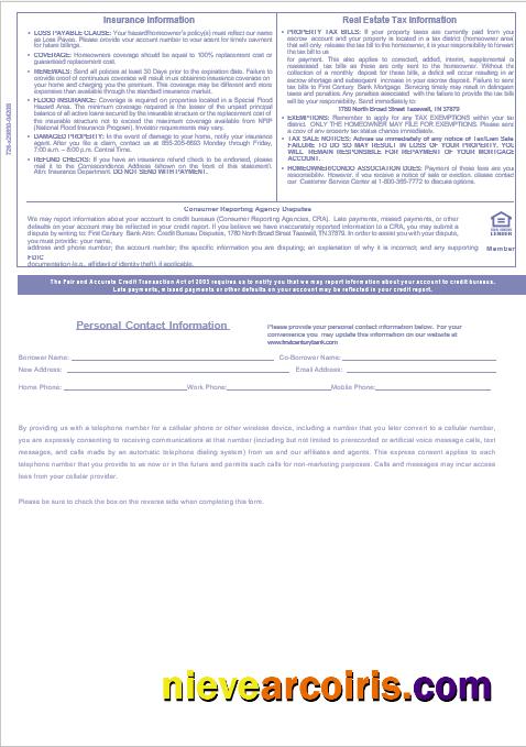USA First Century Bank Mortgage Statement In Word And PDF Formats, 3 Pages 3 Template