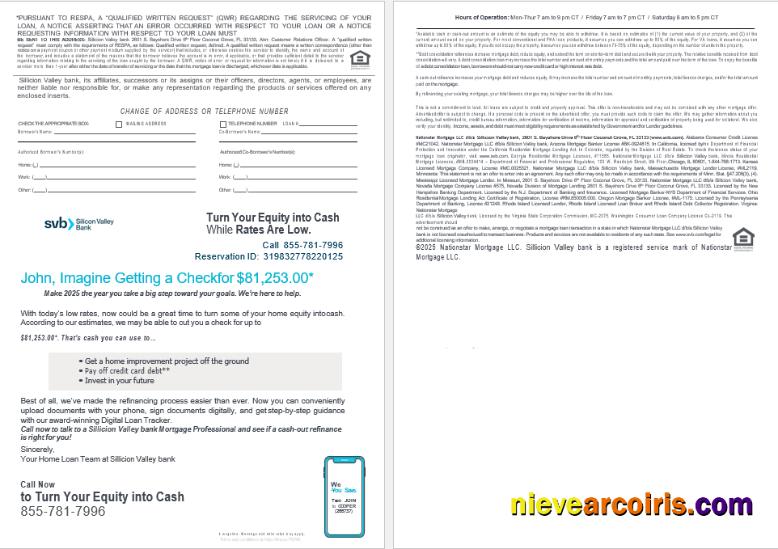 USA Florida Silicon Valley Bank Mortgage Loan Statement In Word And PDF Formats , 4 Pages 3 4 Template