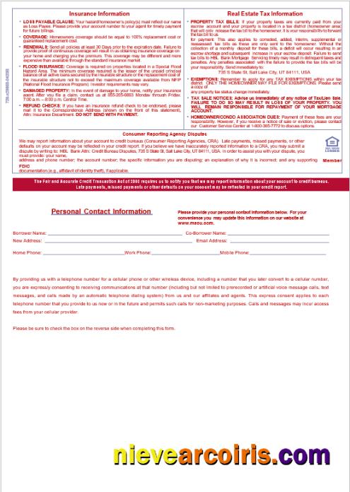 USA Mountain America Credit Union Bank Mortgage Statement In Word And PDF Formats, 3 Pages Preview