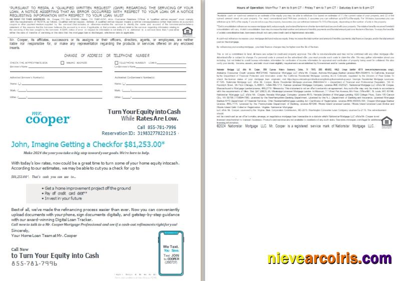 USA Mr. Cooper Changing The Face Of Home Loans Mortgage Loan Statement, 4 Pages 3 4 Scr Preview