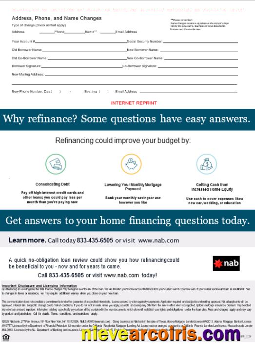 USA Nab Bank Mortgage Statement In Word And PDF Formats, 3 Pages 3 Photolook