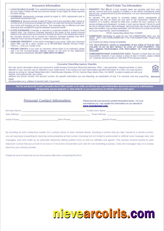 USA Nomad Global Bank Mortgage Statement In Word And PDF Formats, 3 Pages 3 Preview