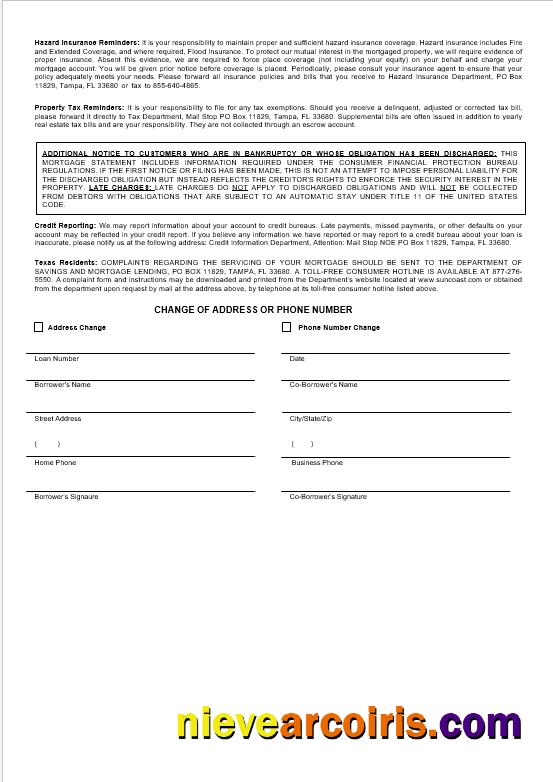USA Suncoast Bank Mortgage Statement In Word And PDF Formats 3 Photolook