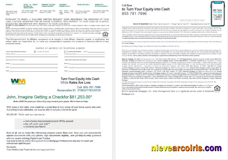 USA Waste Management Bank Mortgage Loan Statement In Word And PDF Formats , 4 Pages 3 4 Preview