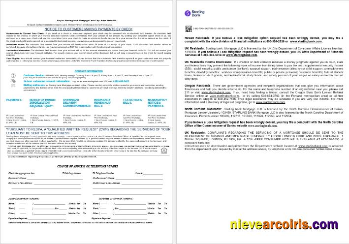 United Kingdom Starling Bank Mortgage Loan Statement In Word And PDF Formats , 8 Pages 3 4 Sample