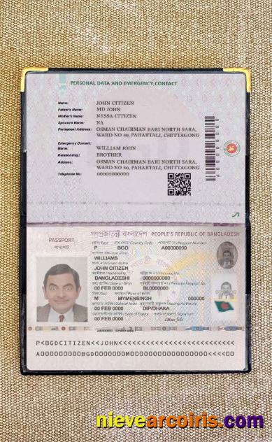Bangladesh E Passport (2020 Present) Version 2 Photo Look Template